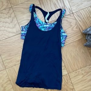 LuluLemon racer back athletic shirt with built in bra